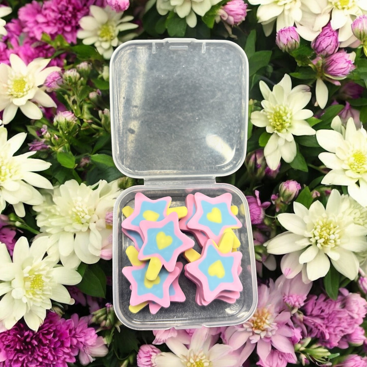 CUTE STAR STICK ERASERS SET