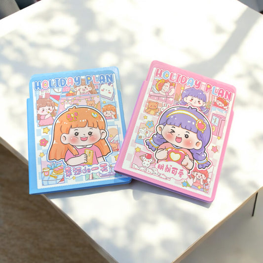 HARDBOARD SMALL DOLL DESIGN CUTE SMALL NOTEPAD