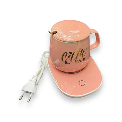 COFFEE Mug With USB Warmer, Notebook and a spoon