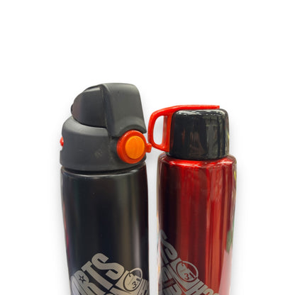 SPORTS STEEL 1000ml 2 DRINKING METHODS WATER BOTTLE