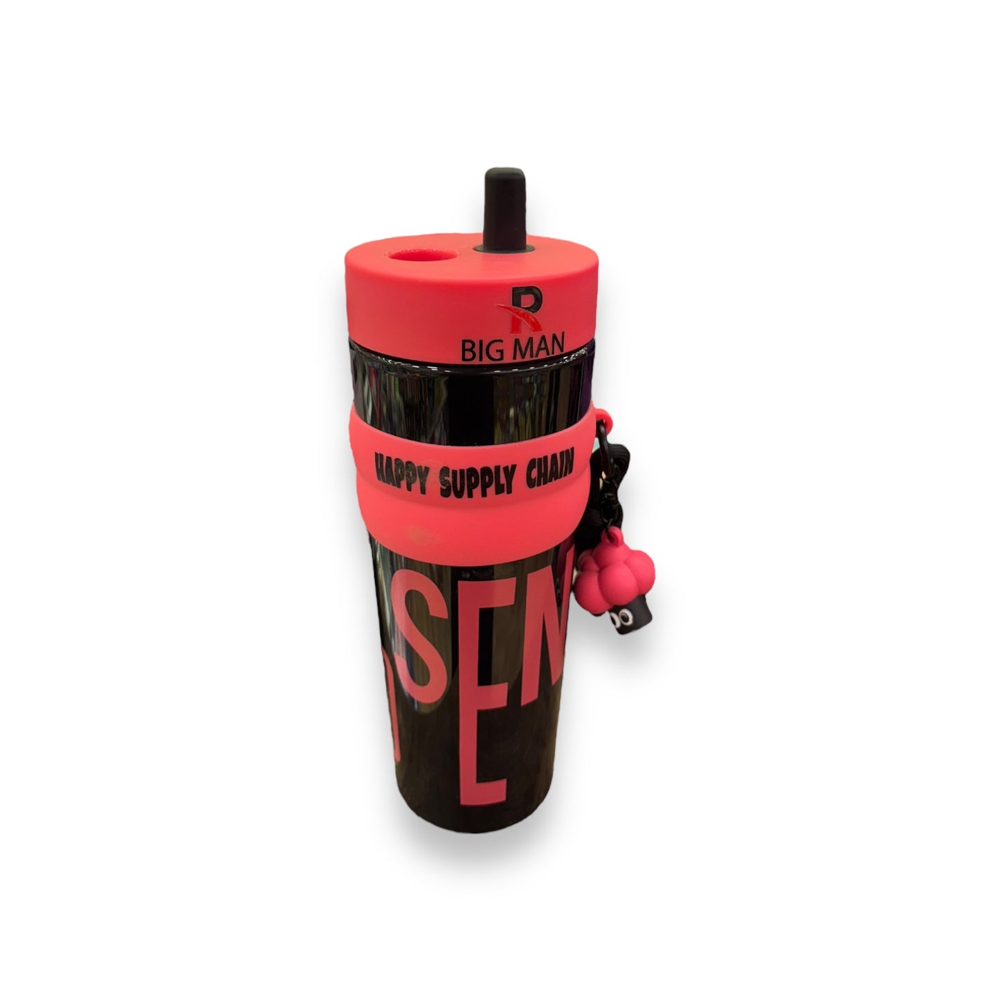 ACRYLIC BLACK HAPPY SUPPLY CHAIN TUMBLER