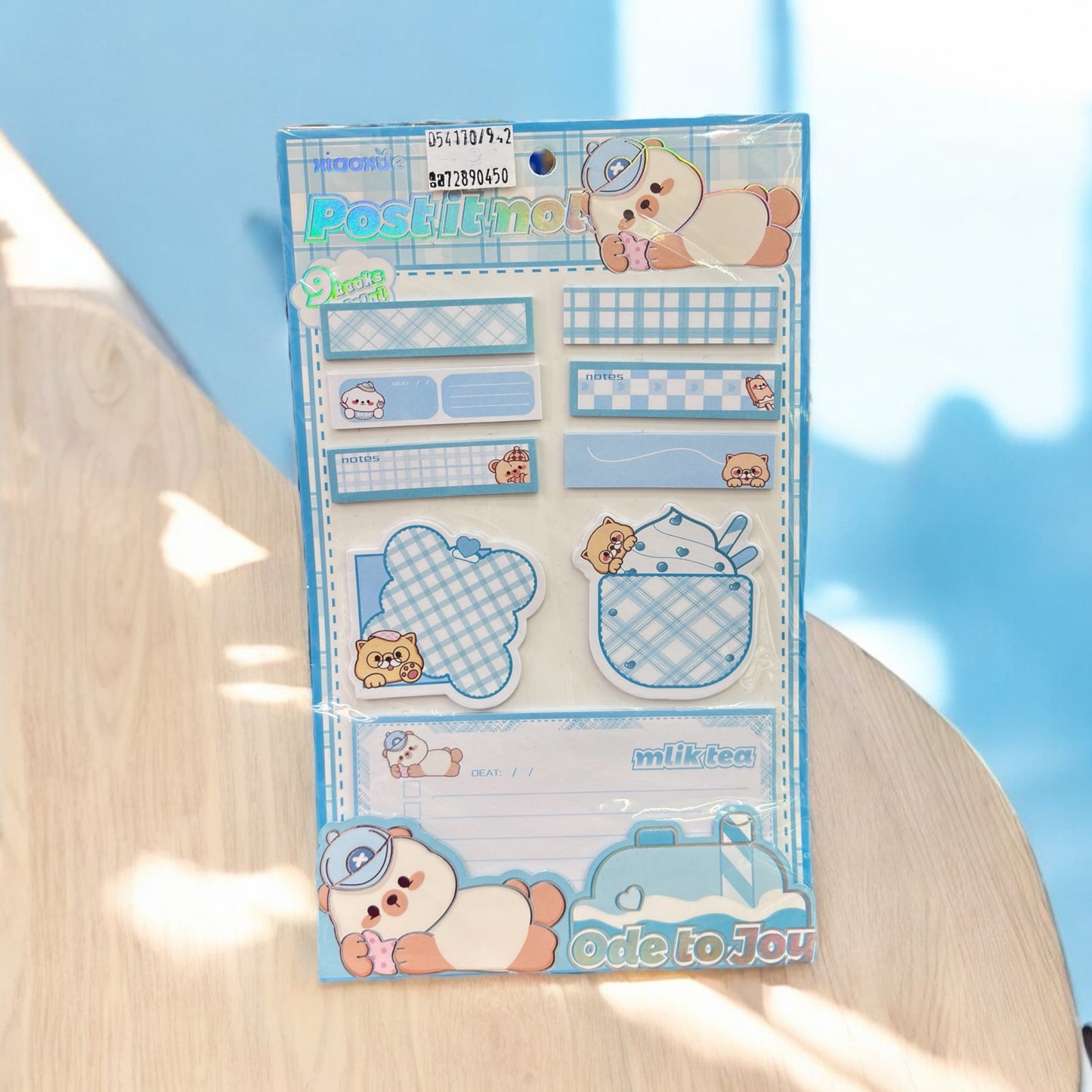 Bear Themed Blue sticky notes pack