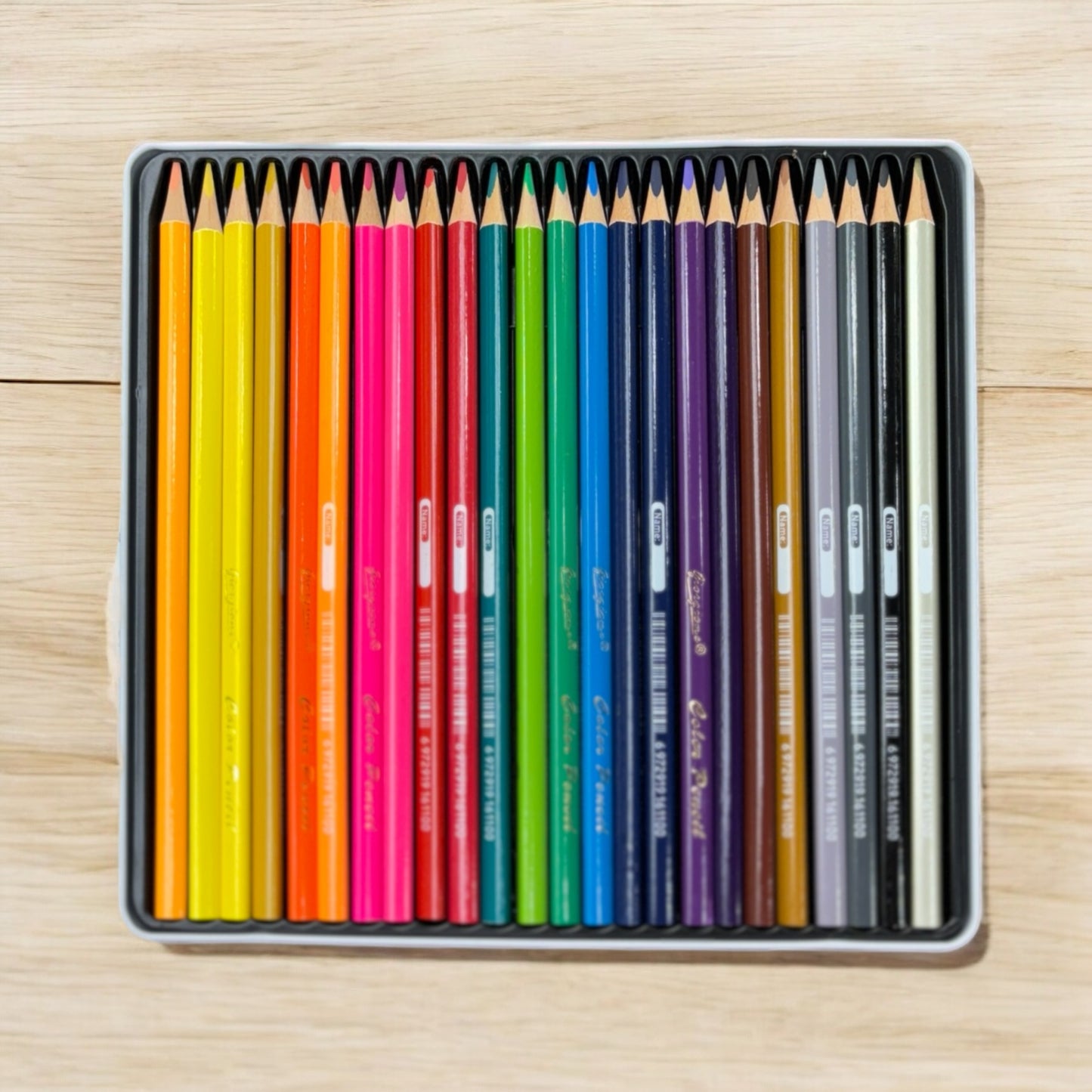 COLOR PENCIL Set of 24 Artistic Pencils in a Metal Container