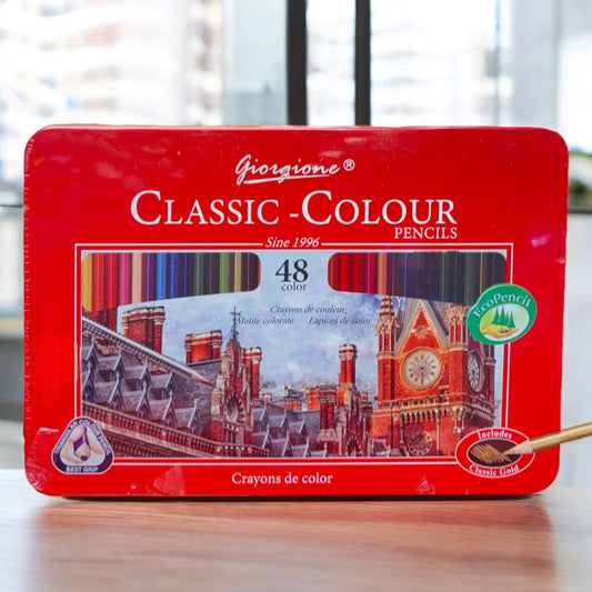 COLOR PENCIL Set of 48 Artistic Pencils in a Metal Container