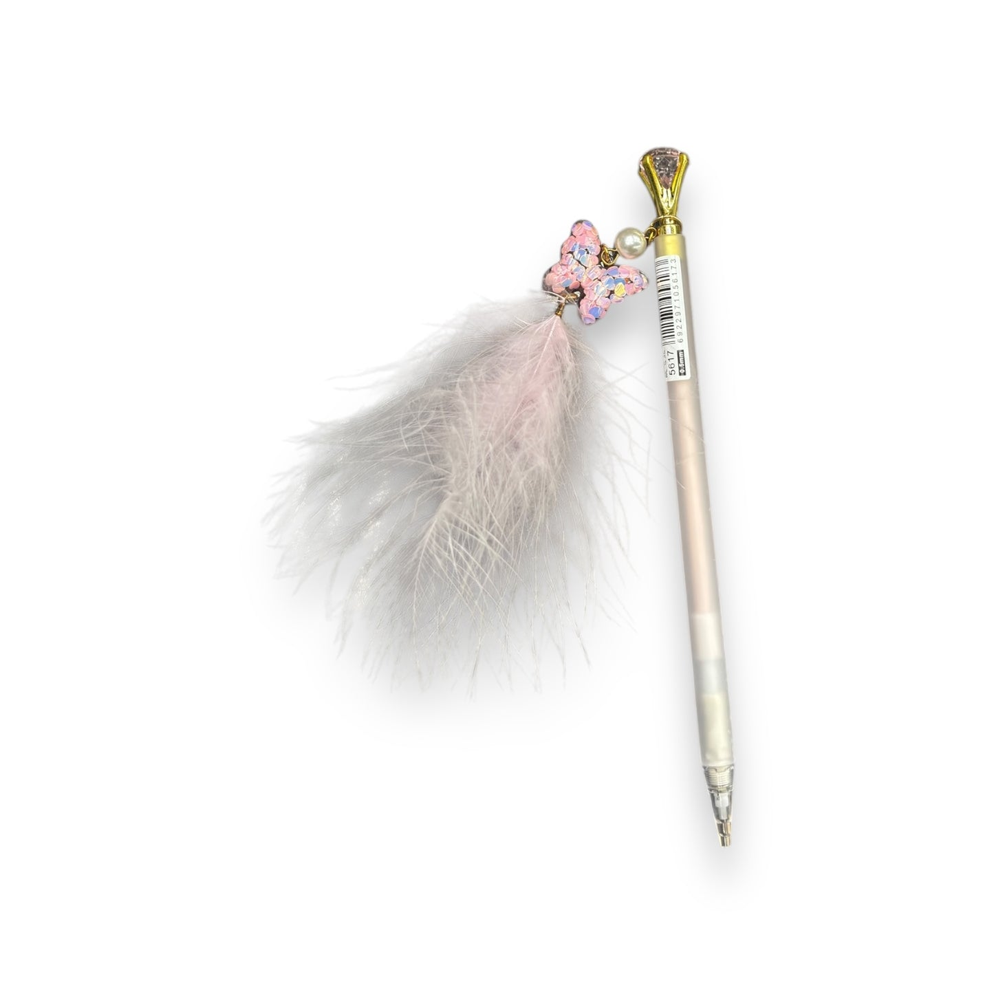 Cutesy Butterfly Charm Feather Mechanical Pencil