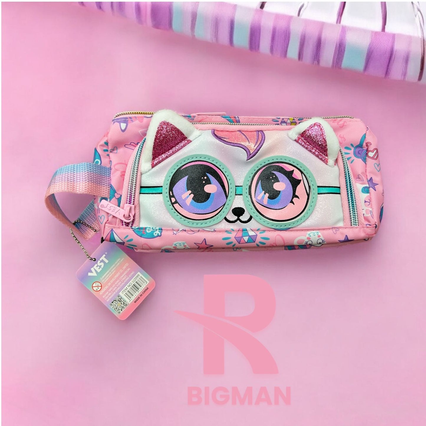 Stylish Futuristic Kitty Pencil box