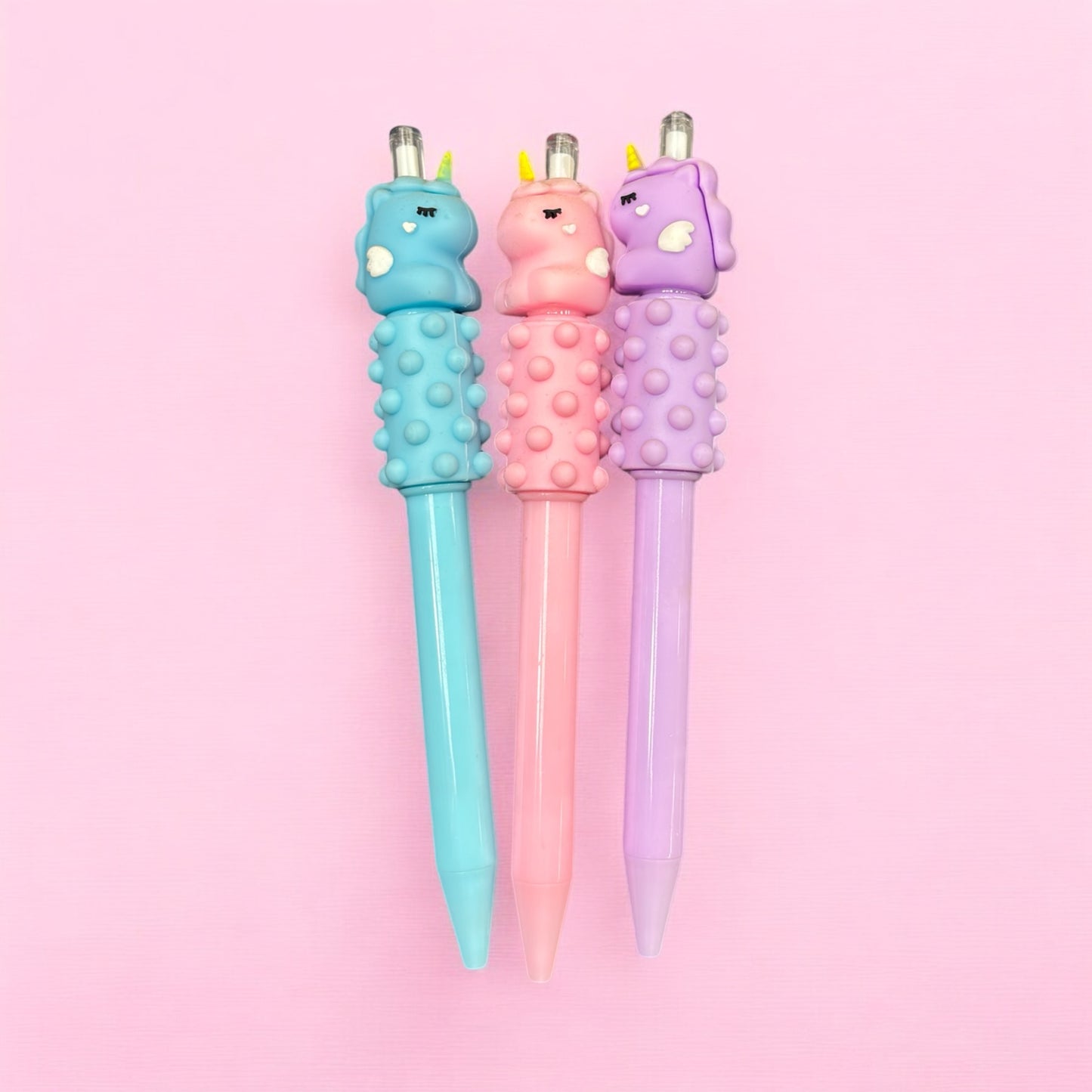 Fun Unicorn Top Bumpy Grip Pastel Pen